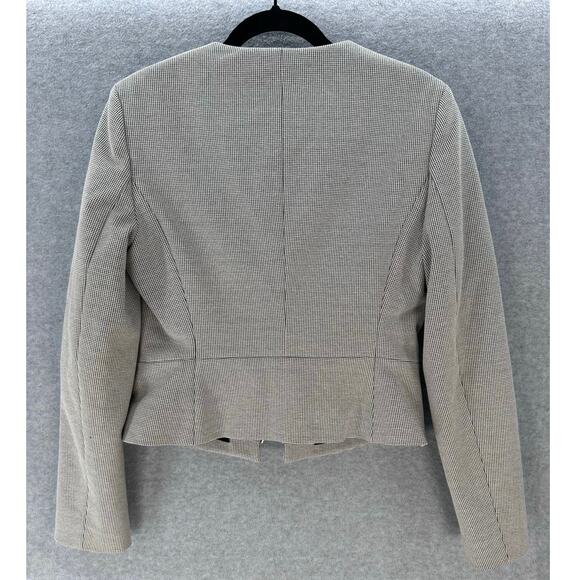 HUGO by Hugo Boss Womens sz 6 Jekalana Houndstooth Blazer Double Zip Modern Chic - Picture 2 of 12